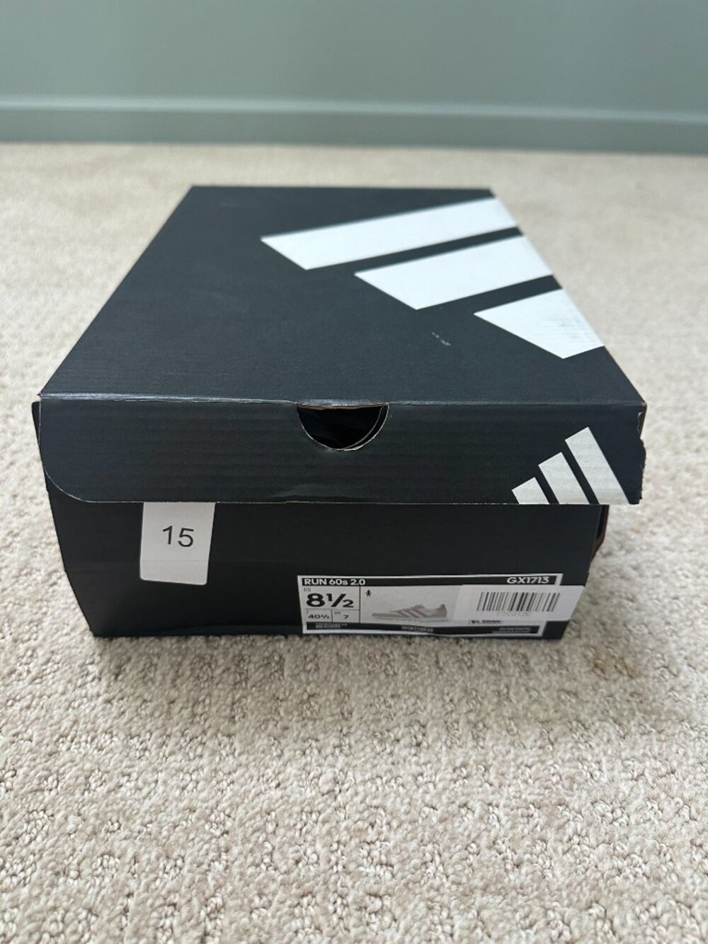 Adidas Run 60s 2.0 Sneakers – Women's Size 8.5 – White/Lilac – New in Box - Picture 6 of 6